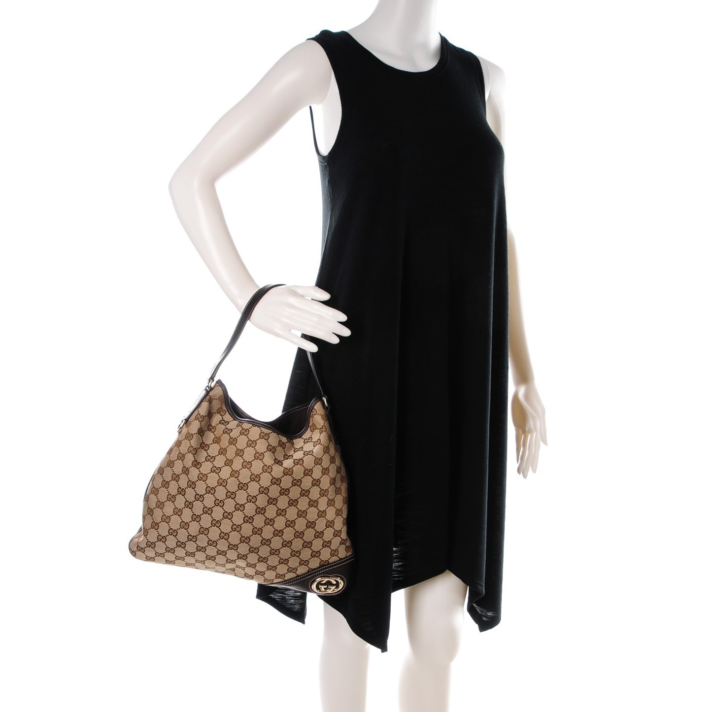 Monogram Medium New Britt Hobo Dark Brown
