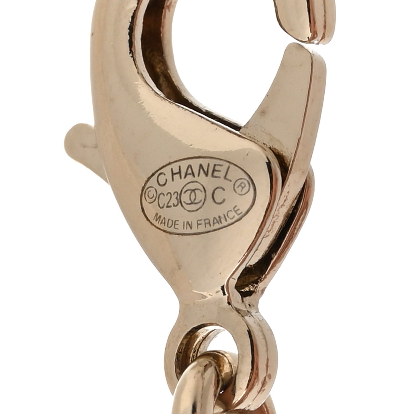 Glass Crystal CC Chain Bracelet Gold