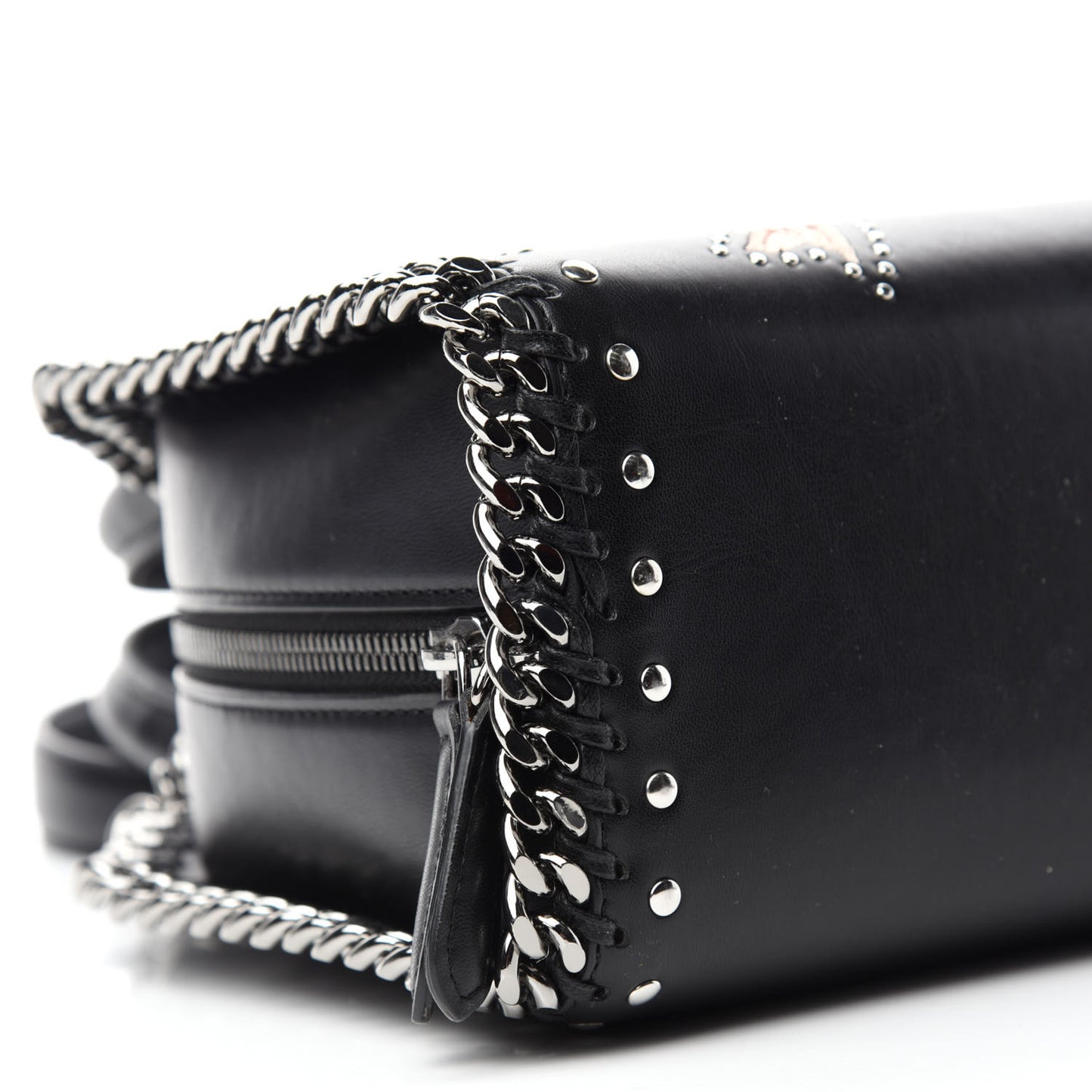 Eco Alter Nappa Mini Falabella Box Bird Top Handle Bag Black