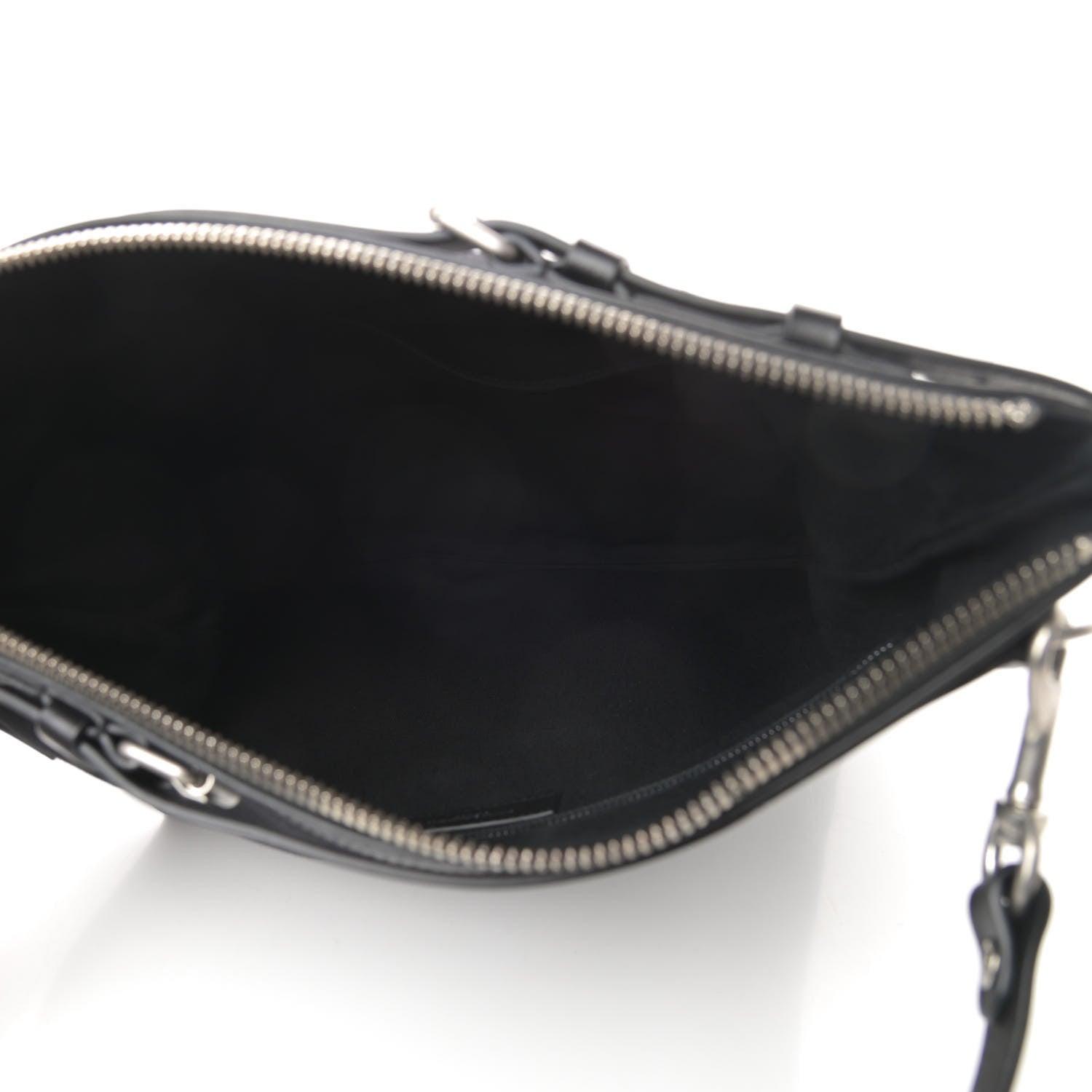 Saint Laurent Canvas Calfskin Belted Flat Messenger Bag Black 5 of 11