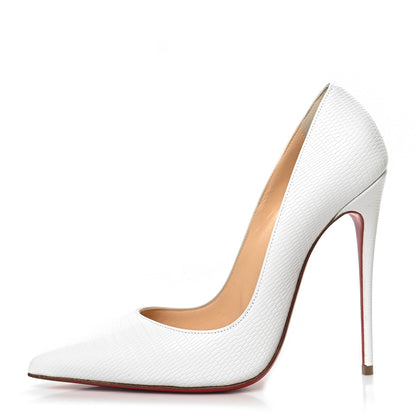 Christian Louboutin Calfskin Zarli So Kate 120 Pumps 39 White 1 of 7