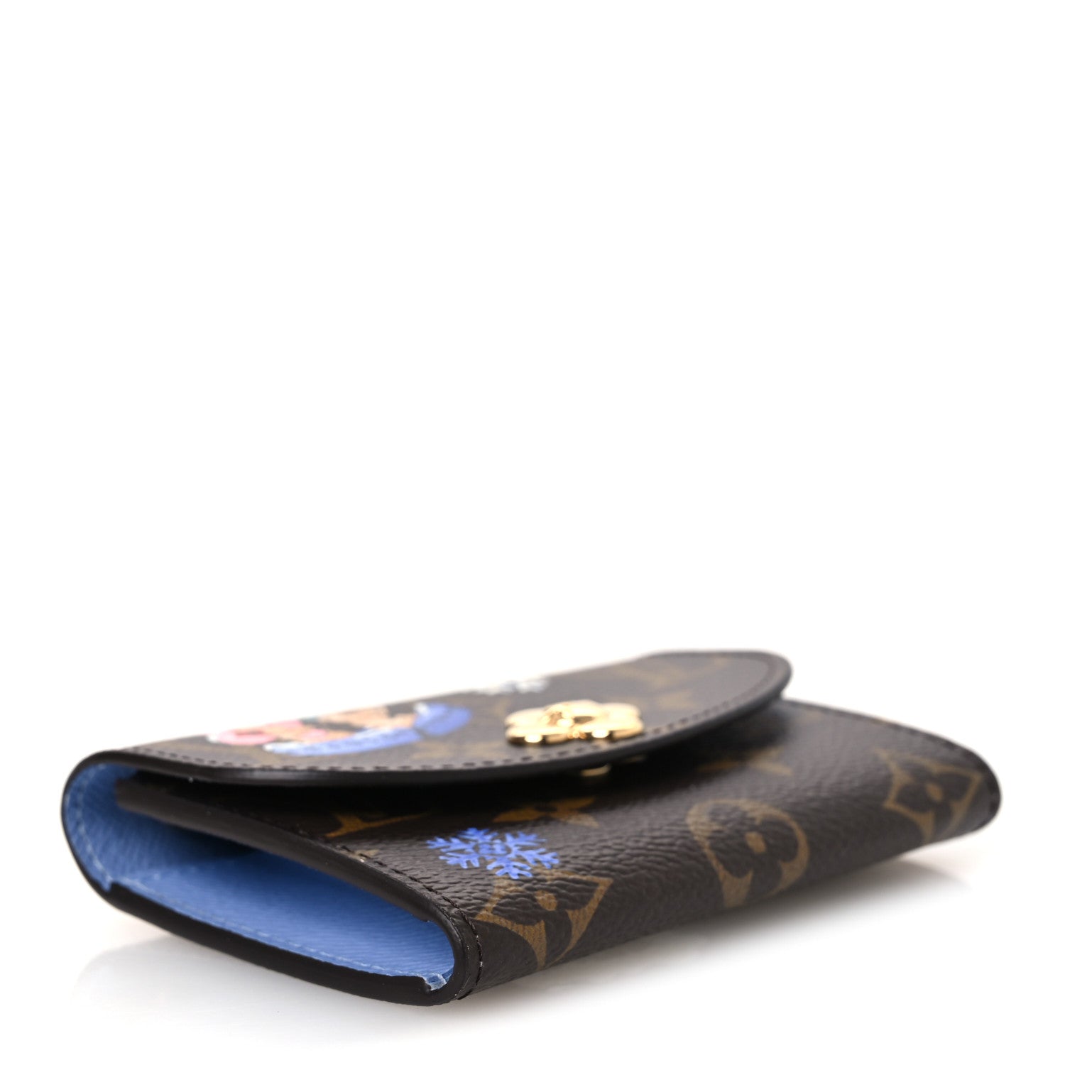 Louis Vuitton Monogram 2025 Christmas Animation Winter Holiday Rosalie Coin Purse Blue Frost 4 of 8
