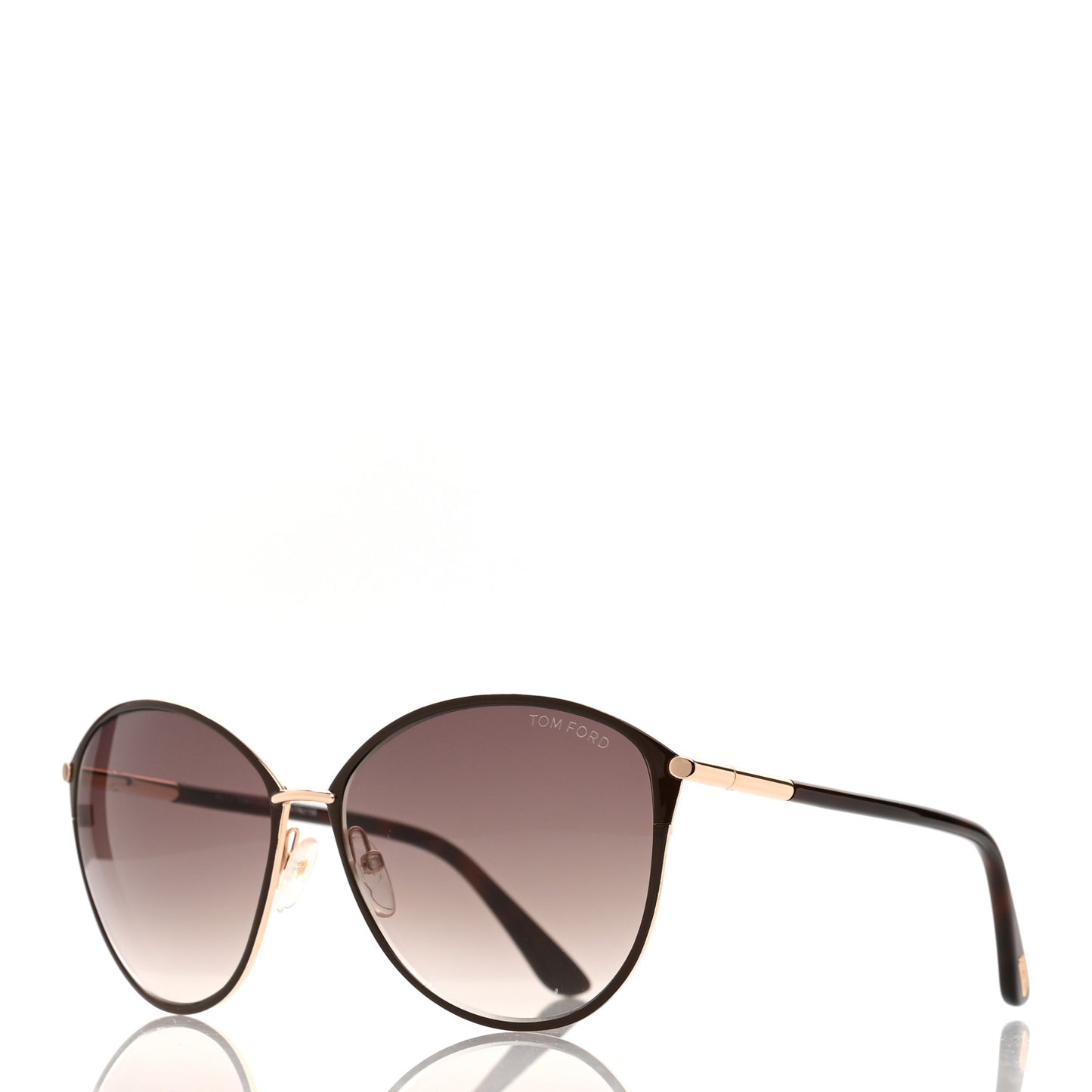 Metal Penelope Vintage Round Sunglasses TF320 Brown
