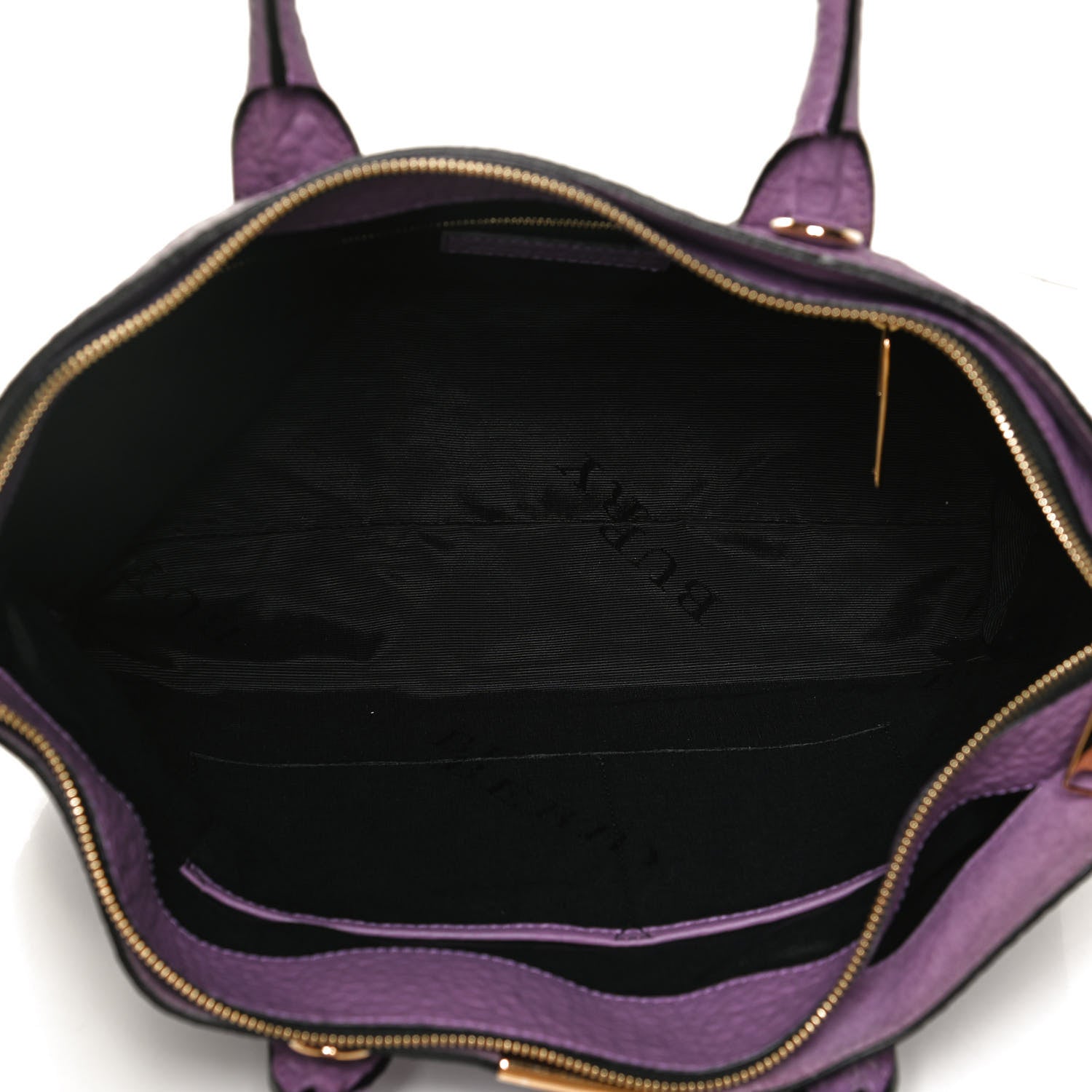 Burberry Heritage Grain Check Embossed Medium Dewsbury Tote Purple 5 of 12