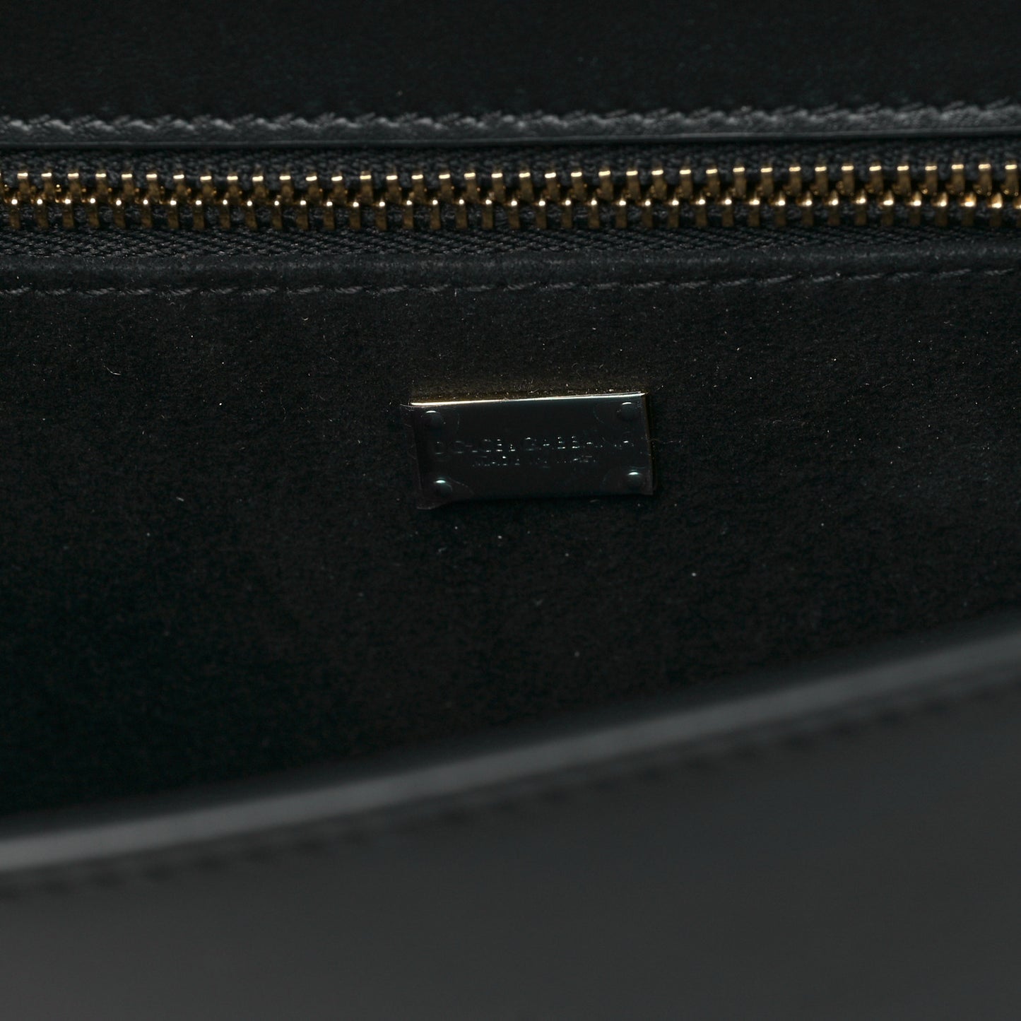 Calfskin DG Logo Flap Crossbody Bag Black