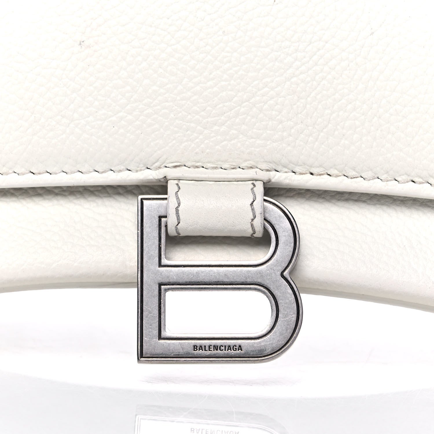 Balenciaga Grained Calfskin Small Hourglass Top Handle Bag White 10 of 24