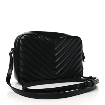 Saint Laurent Calfskin Matelasse Monogram Monochrome Lou Camera Bag Black 3 of 10