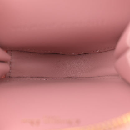 Christian Dior Calfskin Cannage Dioramour Caro Heart Pouch With Chain Old Rose 4 of 9