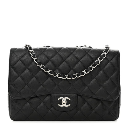 Chanel Caviar Quilted Jumbo Single Flap Black 1 of 10