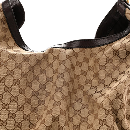 Gucci Monogram Large Jockey Hobo Dark Brown 8 of 13