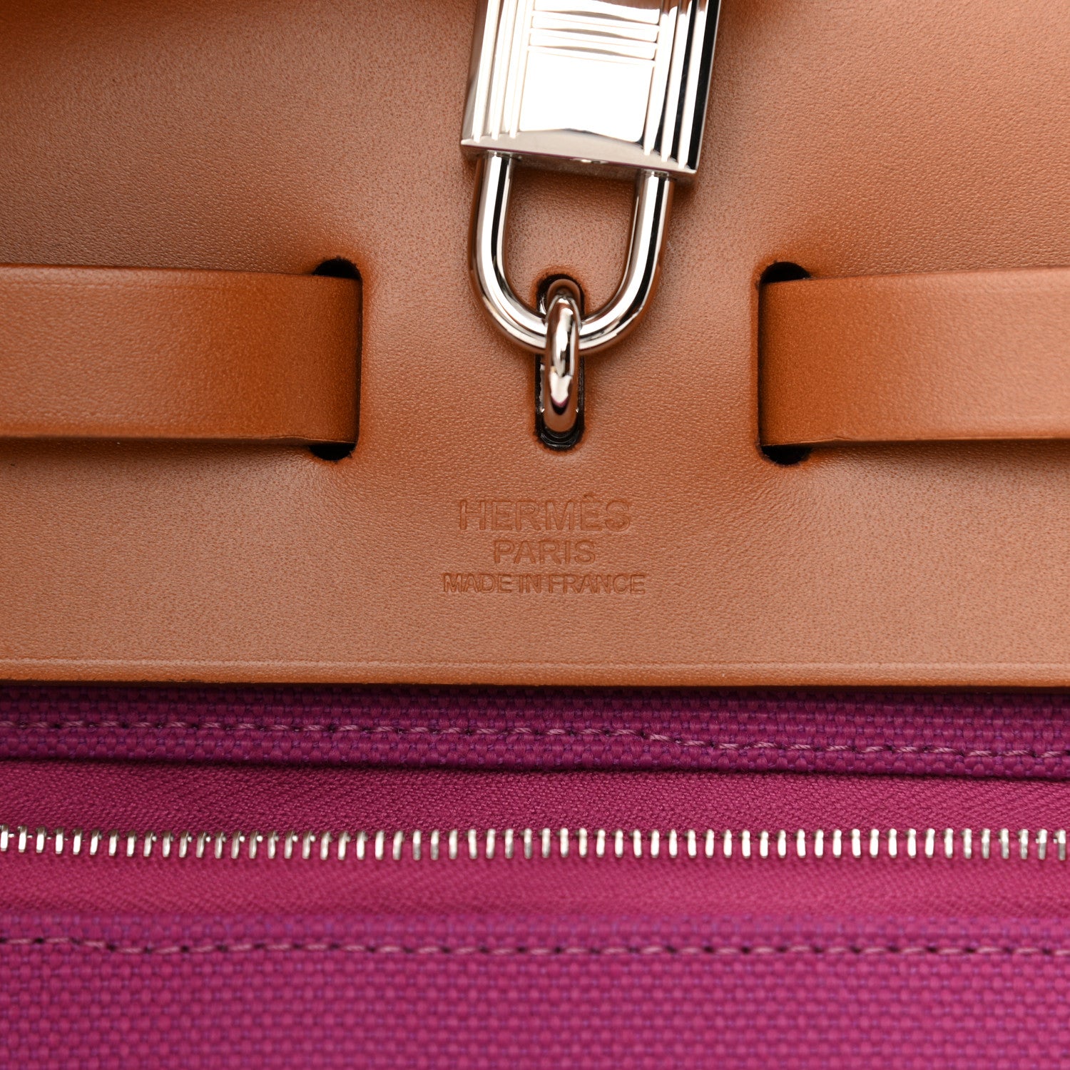 Hermes Toile Militaire Vache Hunter Laque Herbag Zip Retourne 31 PM Magnolia Fauve 7 of 12