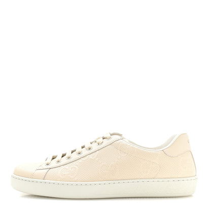 Gucci Calfskin GG Tennis Embossed Mens Ace Sneakers 8 Mystic White 1 of 9