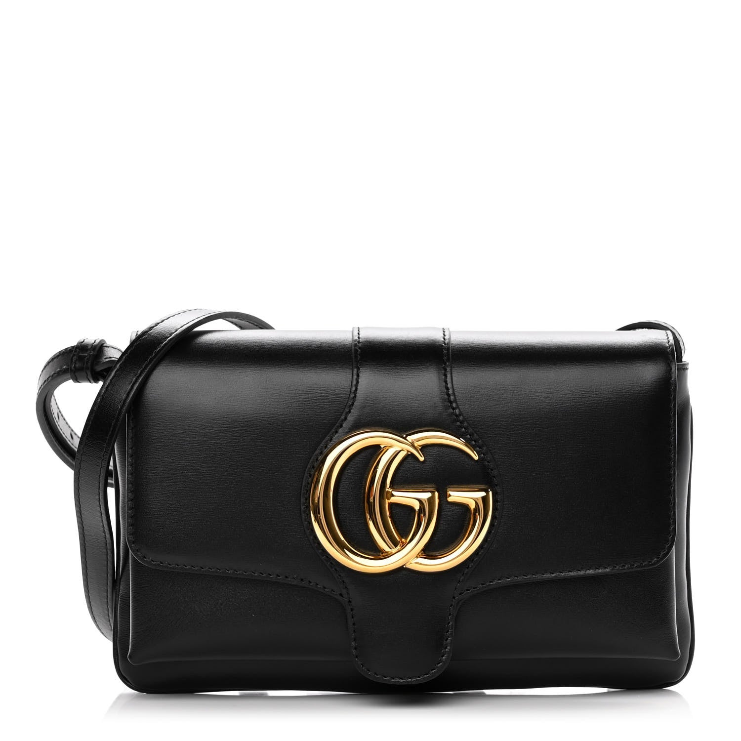 Gucci Vitello Palmellato Lux Small Arli Flap Shoulder Bag Black 1 of 12