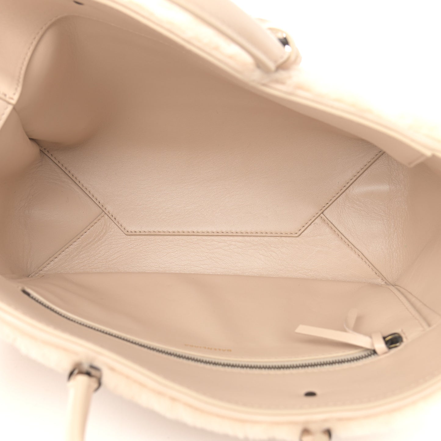 Merino Wool Papier A6 Zip Around Tote Beige Tapioca
