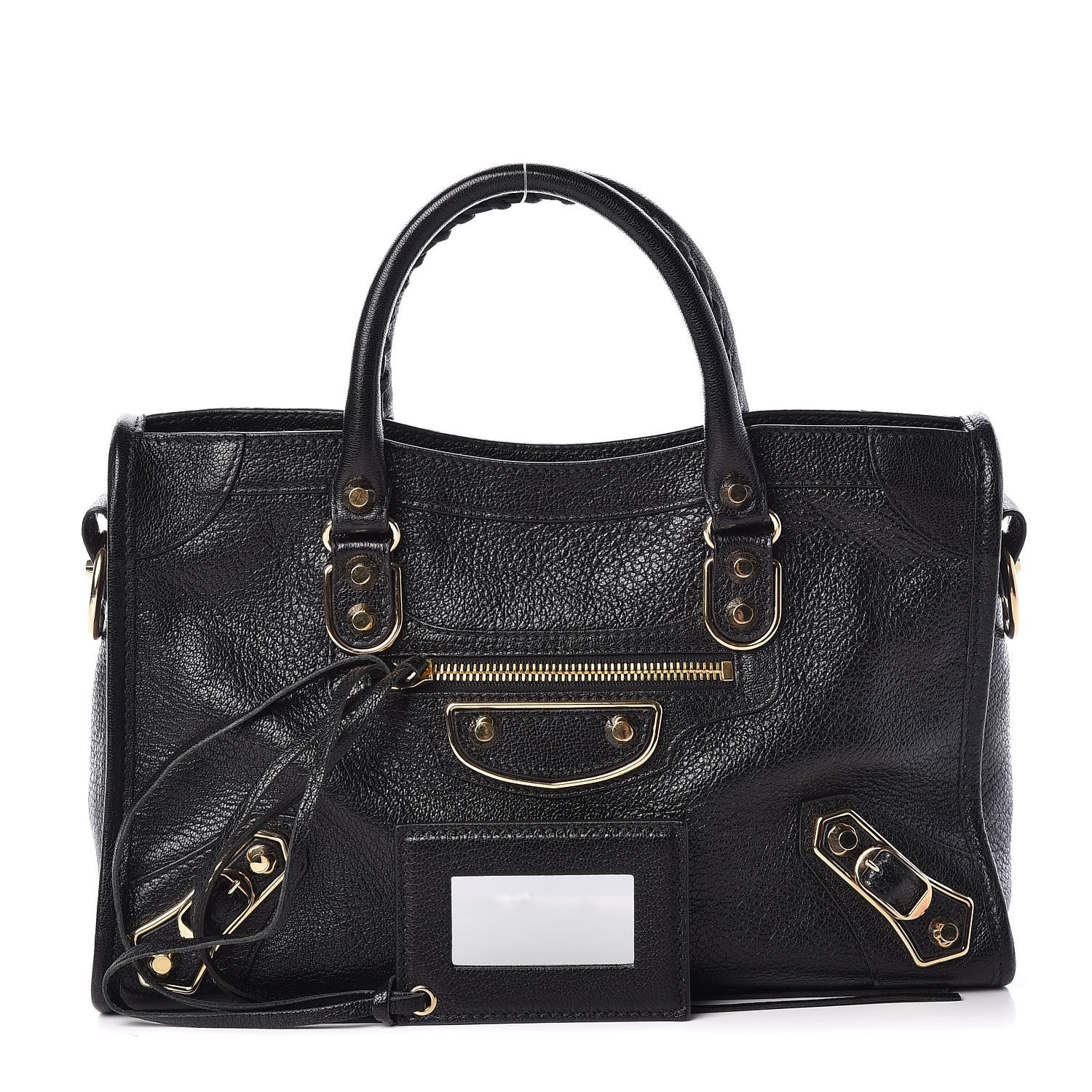 Balenciaga Chevre Gold Metallic Edge Hardware S City Black 1 of 7