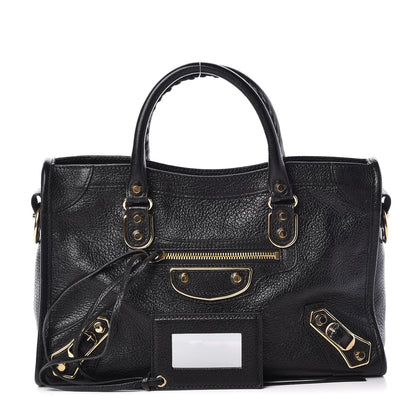 Balenciaga Chevre Gold Metallic Edge Hardware S City Black 1 of 7