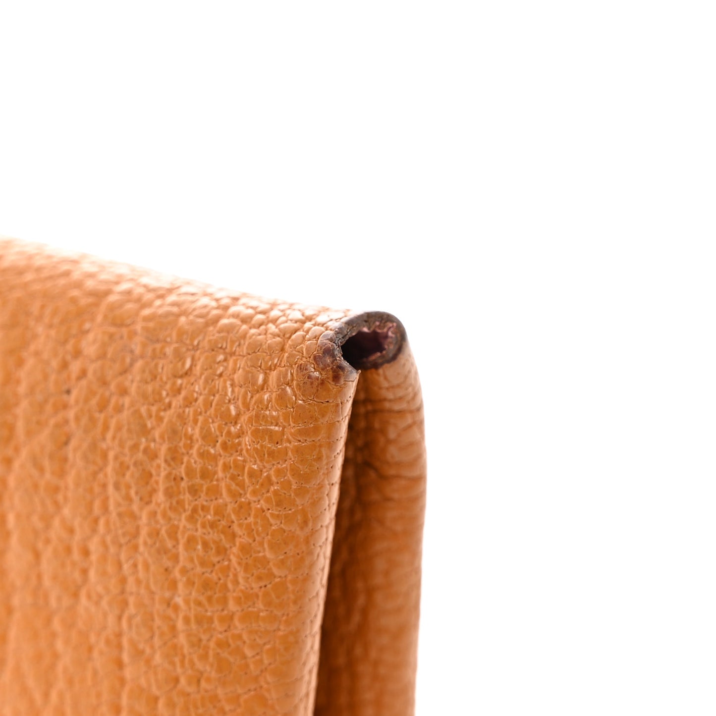 Chevre Mysore Verso Calvi Duo Card Case Caramel Rose Sakura