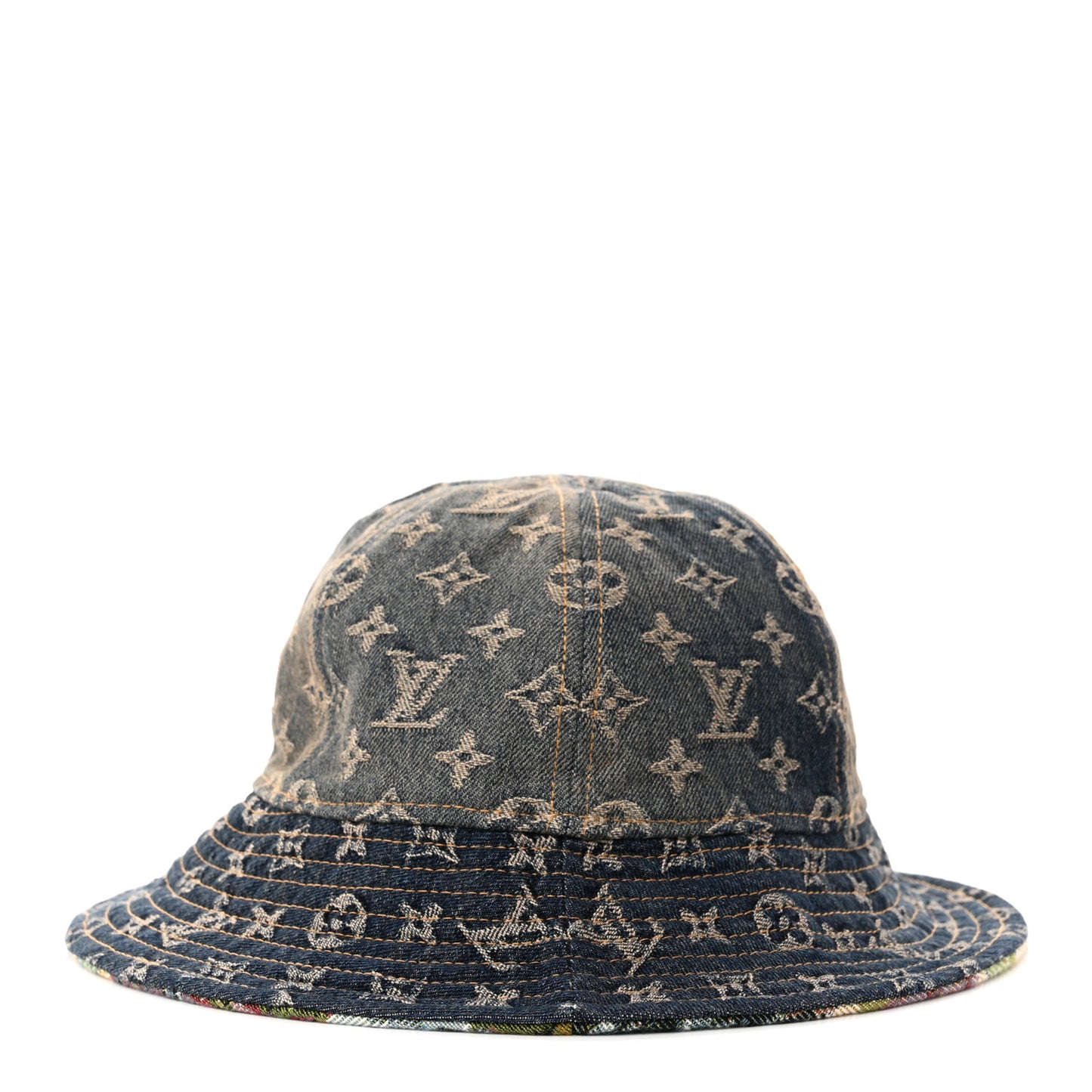 Monogram Tapestry Reversible Bucket Hat 58 Blue Multicolor