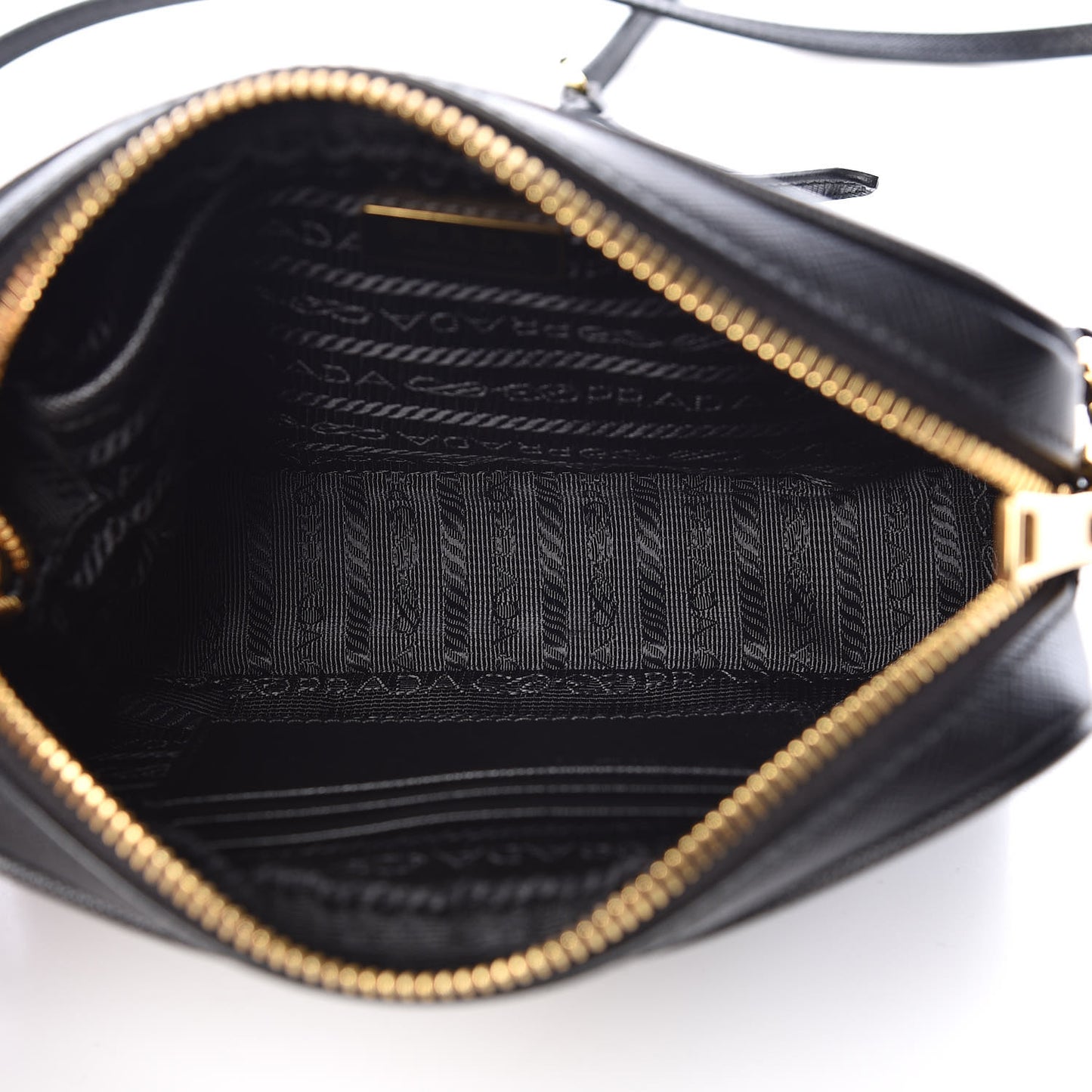 Saffiano Small Camera Crossbody Bag Black