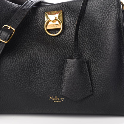 Mulberry Heavy Grain Small Iris Tote Black Red 10 of 10