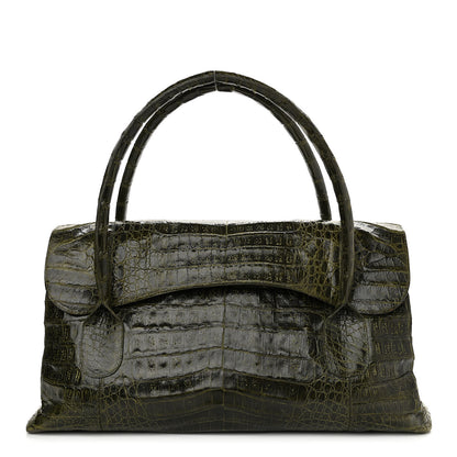 Nancy Gonzalez Crocodile Double Handle Satchel Green 1 of 10