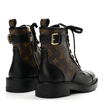 Louis Vuitton Calfskin Monogram Citizen Flat Ranger Boots 36 Cacao Brown 5 of 11