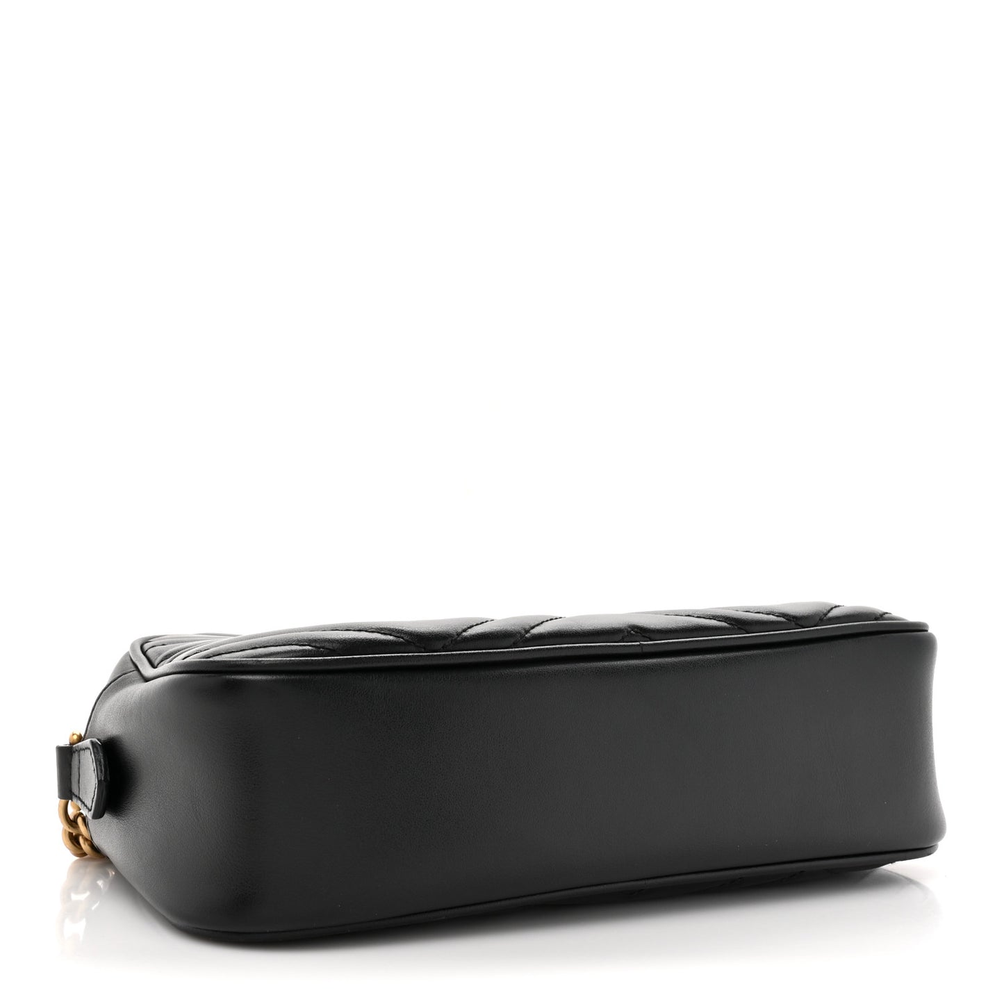 Calfskin Matelasse Small GG Marmont Chain Shoulder Bag Black