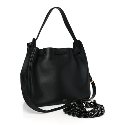 Versace Grained Calfskin La Medusa Bucket Bag Black 3 of 8