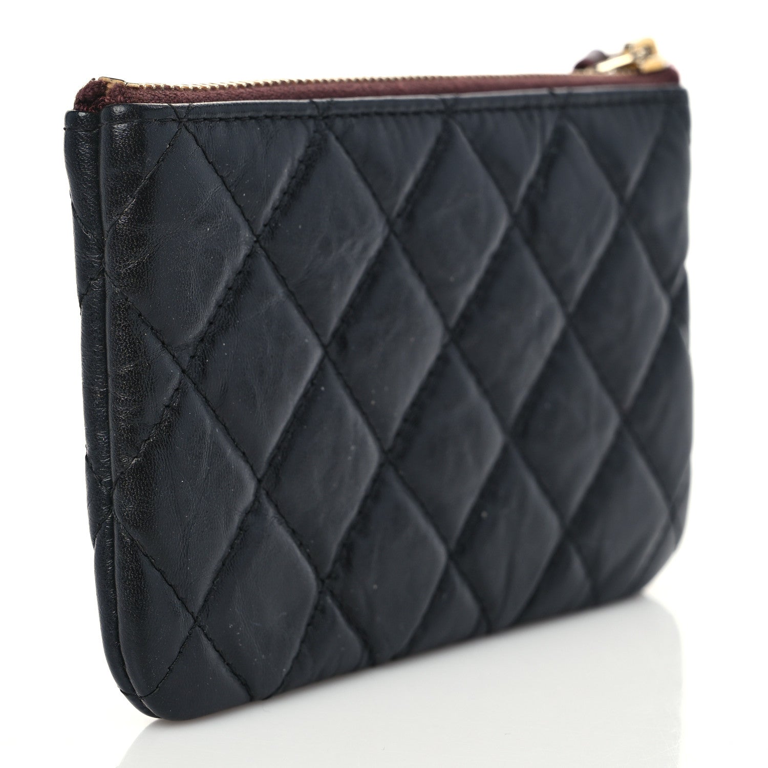 Chanel Aged Calfskin Quilted Small Reissue Cosmetic Case Black 3 of 8