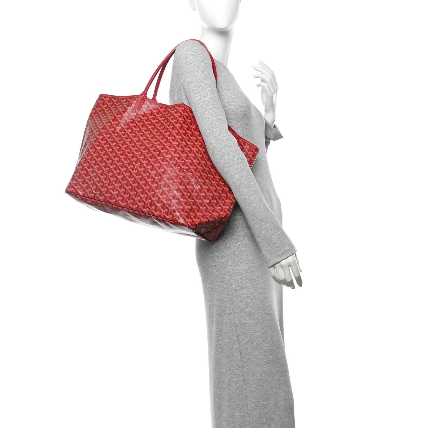 Goyardine Coeur Saint Louis GM Red