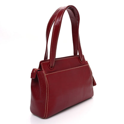 Chanel Caviar CC Stitched Tote Red 3 of 10