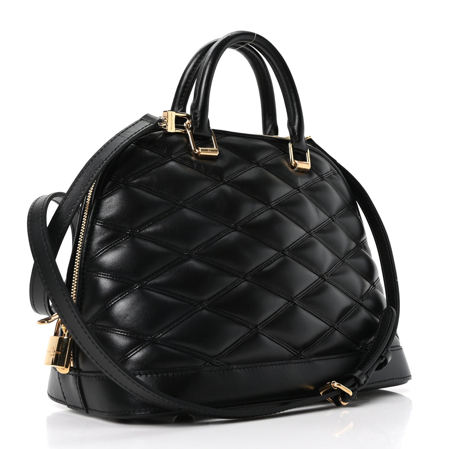 Lambskin Studded Malletage Alma PM Black