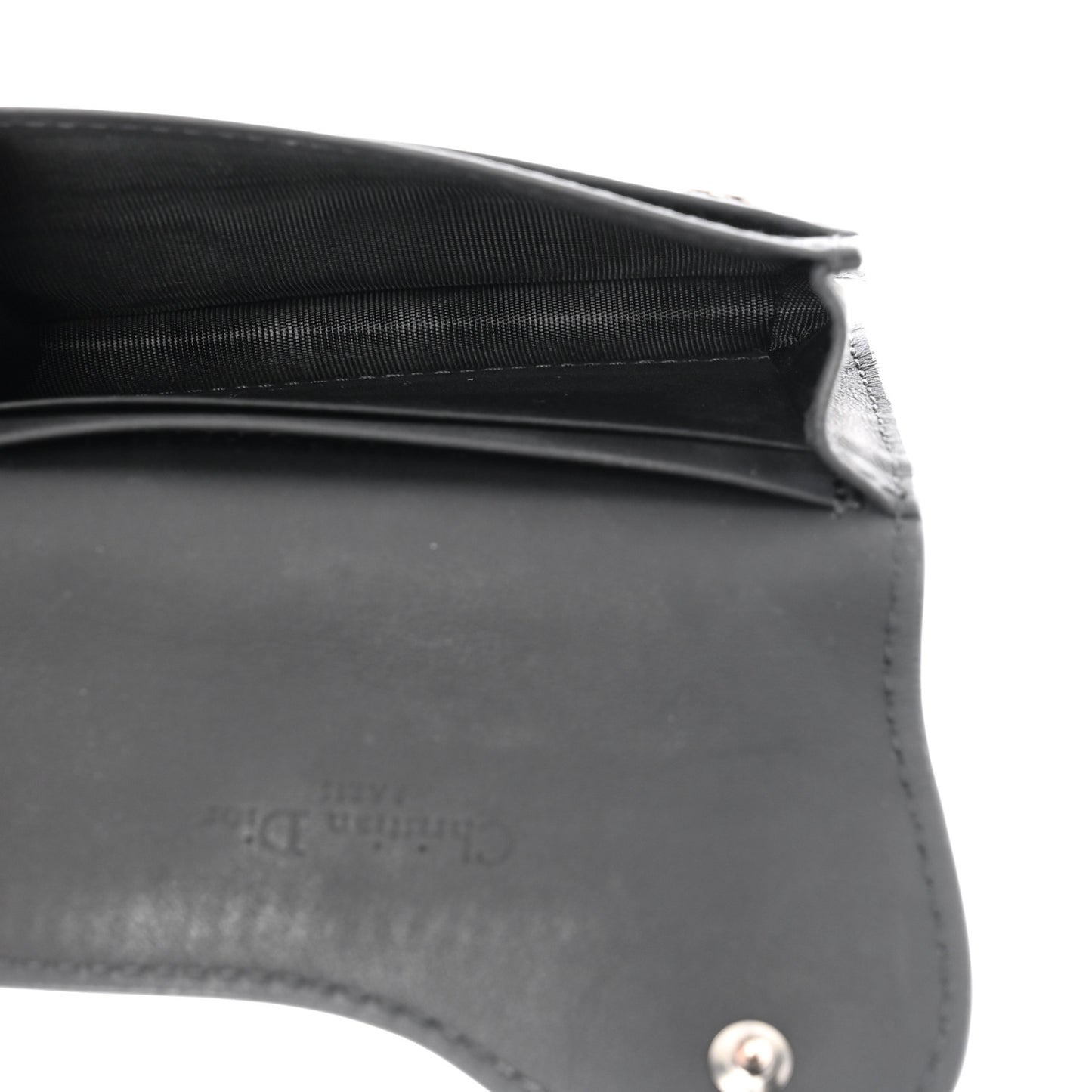 Ultra Matte Calfskin Saddle Card Holder Black