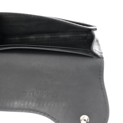 Christian Dior Ultra Matte Calfskin Saddle Card Holder Black 5 of 7