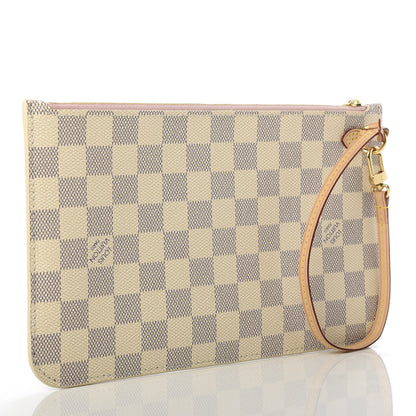 Louis Vuitton Damier Azur Neverfull MM GM Pochette Rose Ballerine 3 of 7