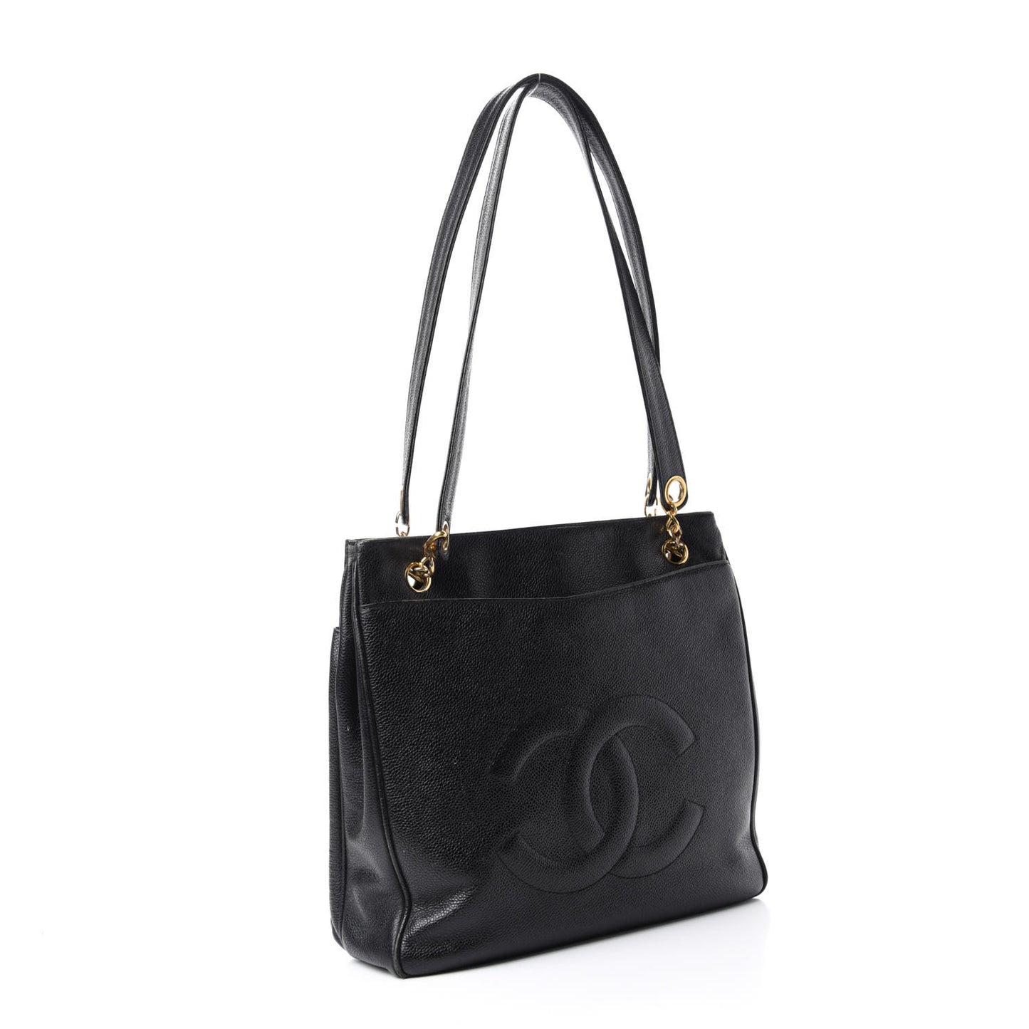 Caviar Flap Shoulder Bag Black