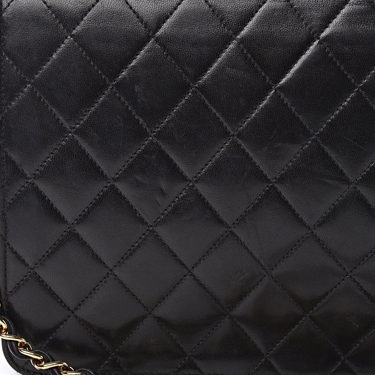 Lambskin Quilted Medium Single Flap Black