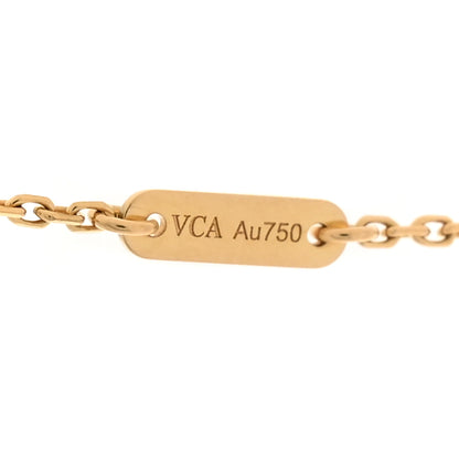 Van Cleef & Arpels 18K Yellow Gold Mother of Pearl Sweet Alhambra Pendant Necklace 6 of 6