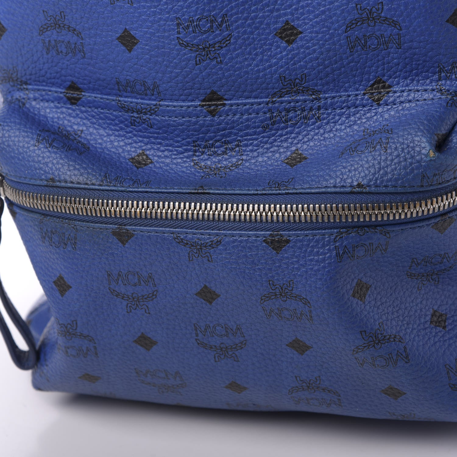 MCM Visetos Medium Side Stud Stark Backpack Blue 13 of 17