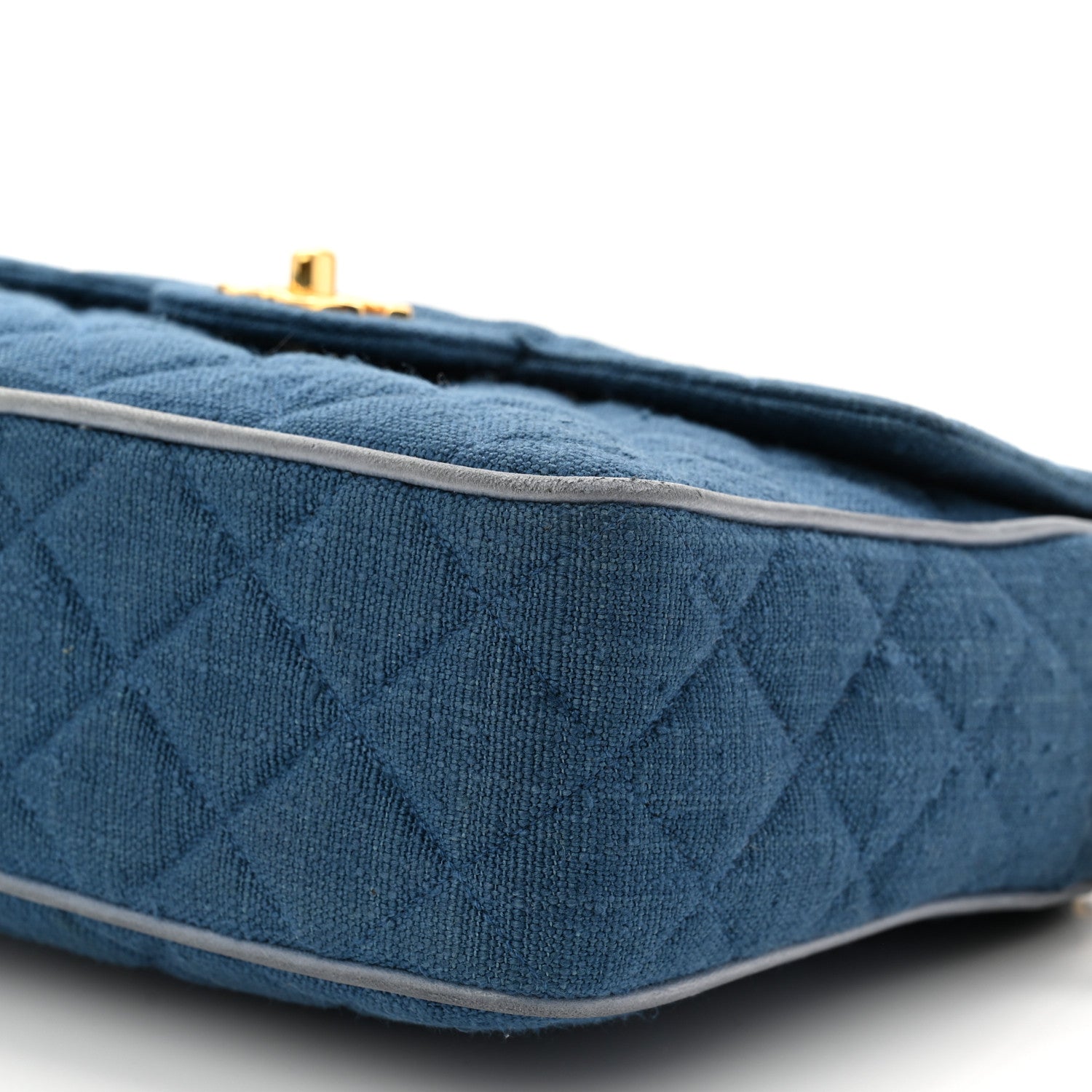 Chanel Canvas Quilted CC Tassel Camera Bag Blue 11 of 11