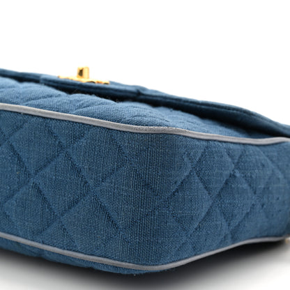 Chanel Canvas Quilted CC Tassel Camera Bag Blue 11 of 11