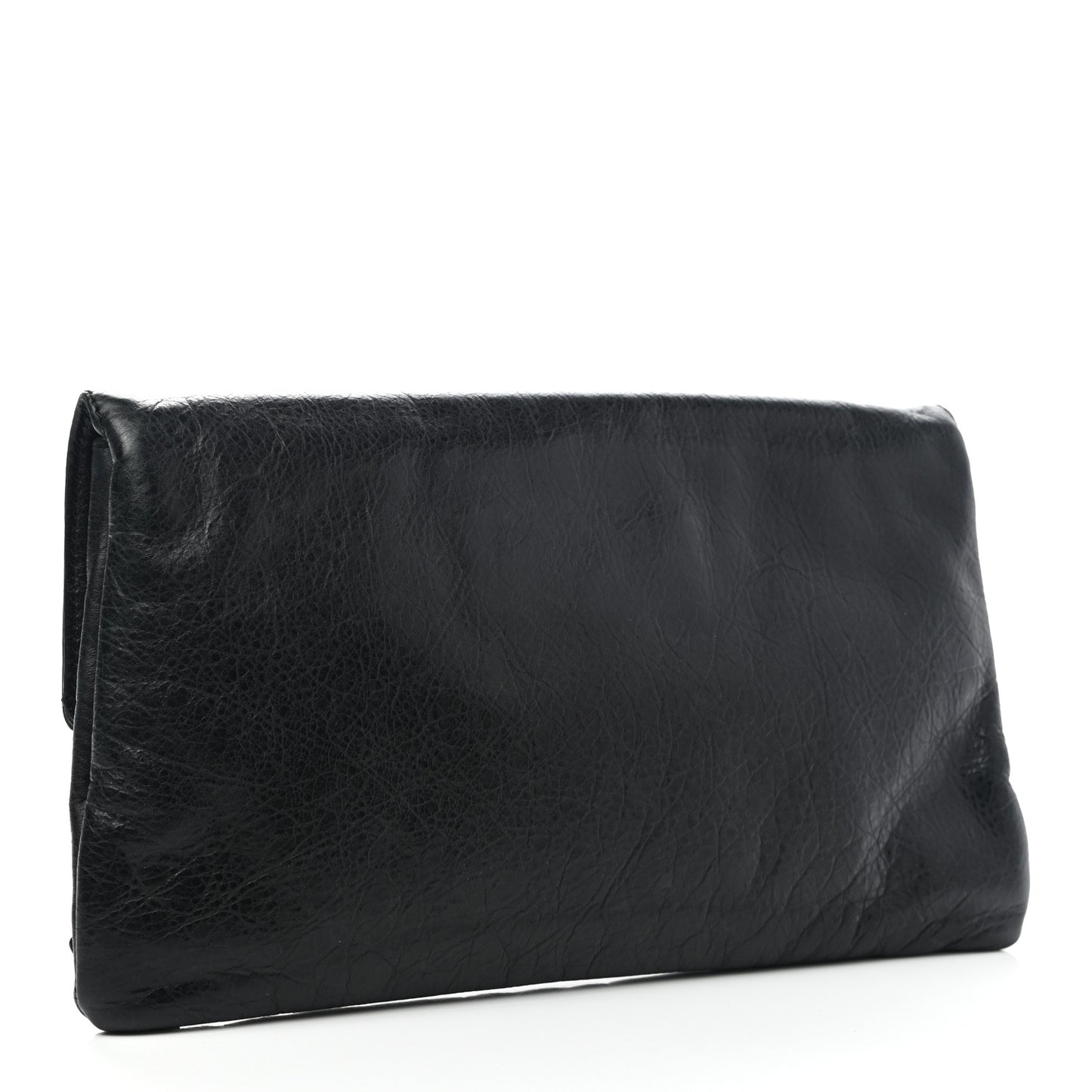 Agneau Giant 21 Rose Gold Hardware Envelope Clutch Black