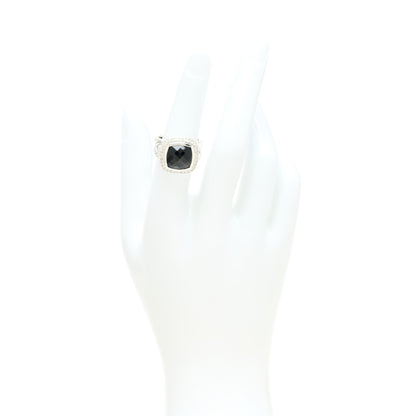 David Yurman Sterling Silver Diamond Black Onyx 11mm Albion Statement Ring 52 6 2 of 5