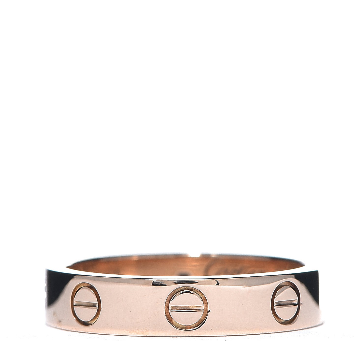 18K Pink Gold Diamond 3.5mm LOVE Wedding Band Ring 51 5.75