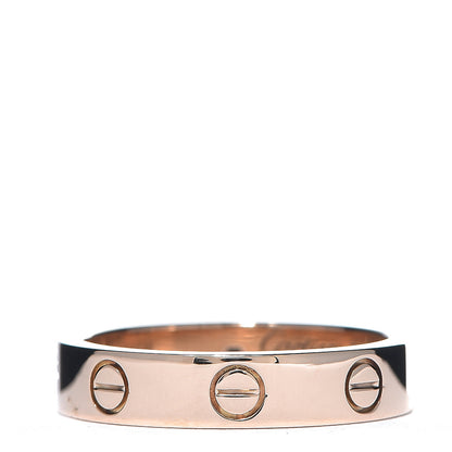 Cartier 18K Pink Gold Diamond 3.5mm LOVE Wedding Band Ring 51 5.75 3 of 4