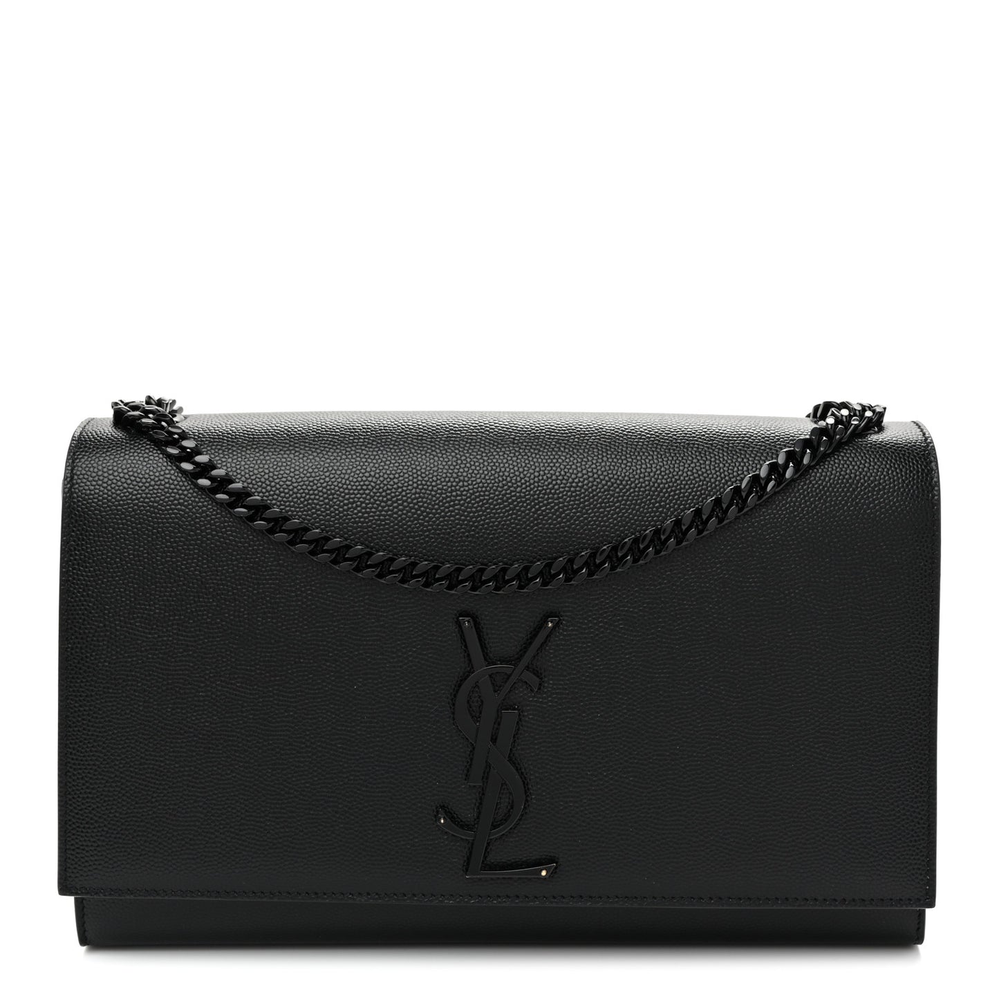 Grain De Poudre Medium Classic Monogram Monochrome Kate Satchel Black