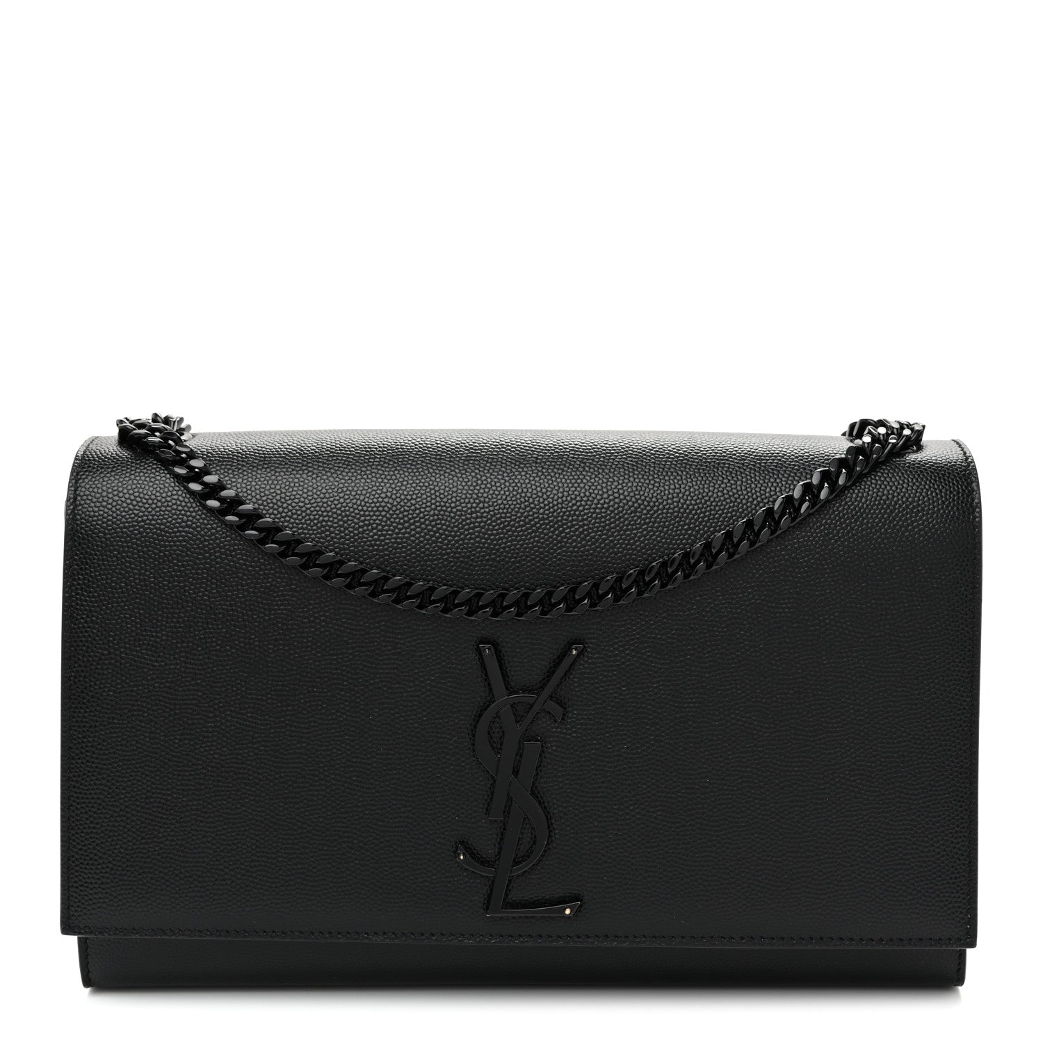 Saint Laurent Grain De Poudre Medium Classic Monogram Monochrome Kate Satchel Black 1 of 9