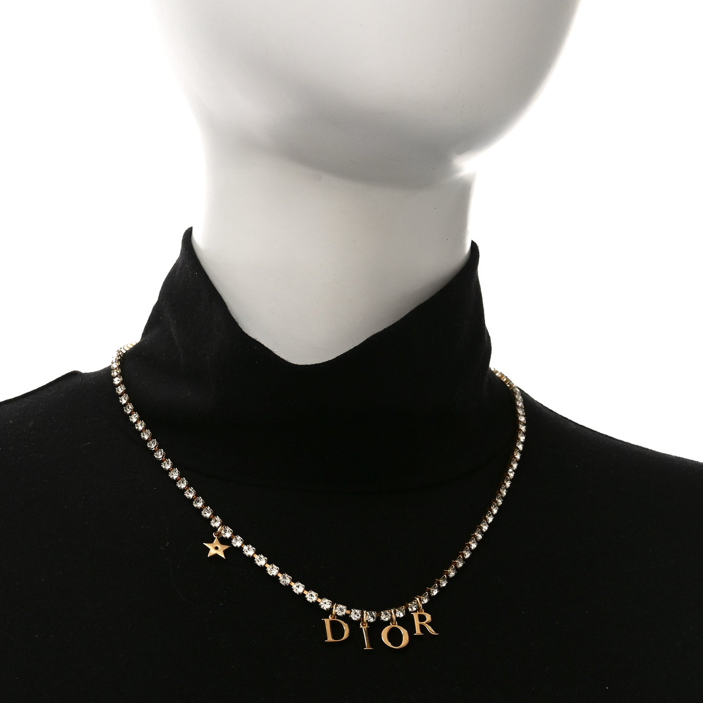 Metal Crystal Dio(r)evolution Necklace Gold