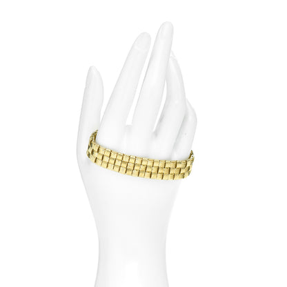 Roberto Coin 18K Yellow White Gold Diamond Appassionata Mesh Bracelet 2 of 5
