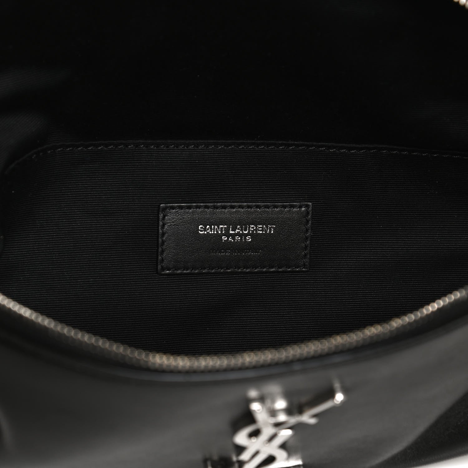 Saint Laurent Calfskin Monogram Belt Bag Black 6 of 10